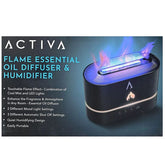 Activa Flame Aroma Diffuser & Humidifier (250mL) Mesmerizing Cold Flame Effect! Simple Exclusive